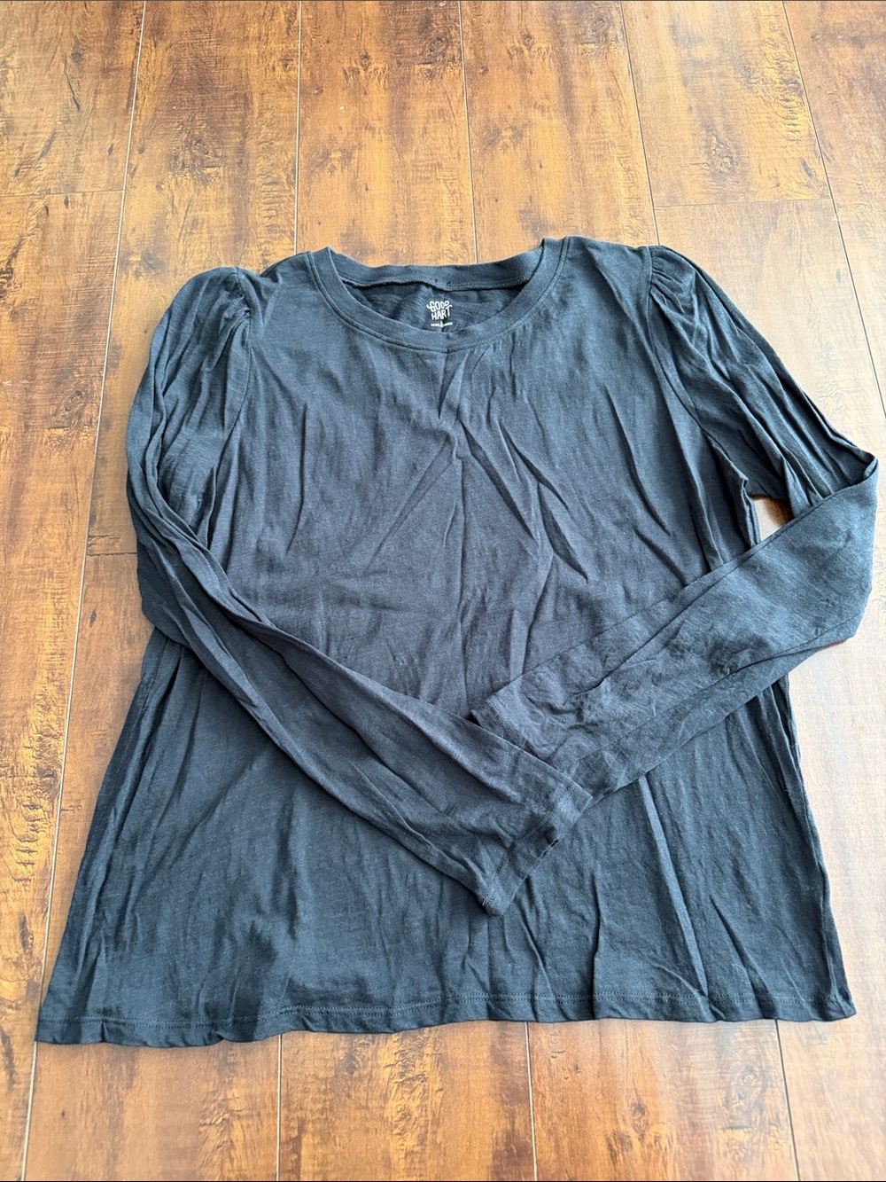 Matilda Jane (Good Hart) Black Long Sleeve Top with Gathered Shoulders